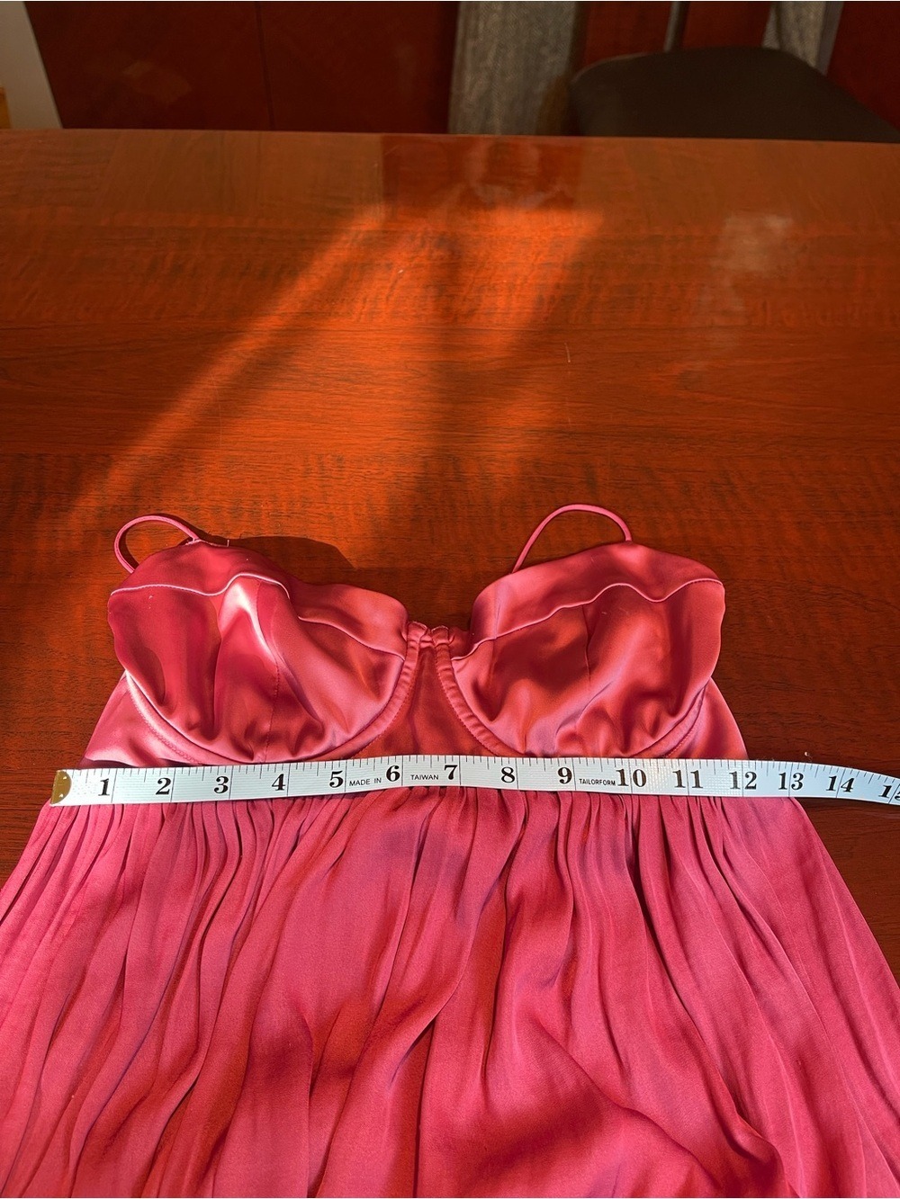 Free People Freya Berry Pink Satin Corset Tiered Maxi Dress M Coquette Fairycore - Picture 8 of 16